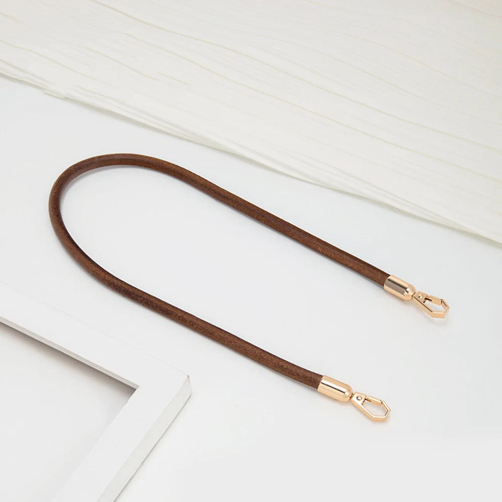 1Pcs 8mm Wrapping Tap Metal PU Leather Round Rope Handbags Handle Bag Strap Luggage Bags Shoulder Belt Craft Hardware Accessory