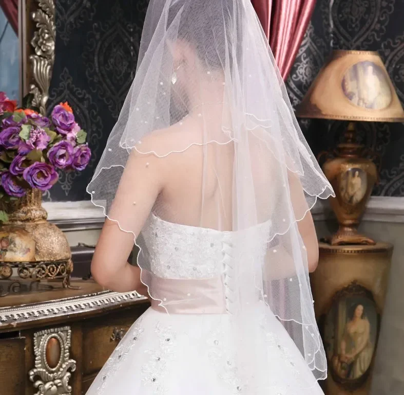 1.5 Meter Tulle Short Bridal Veils Wedding