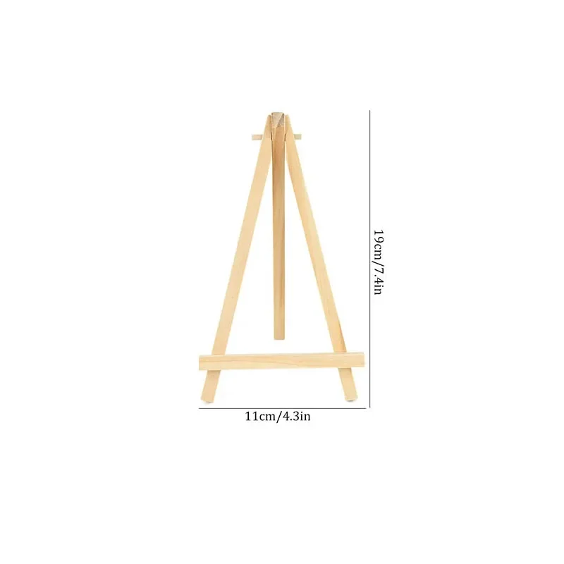 10 stks Hout Mini Schildersezel Frame Desktop Driehoek Display Stand Bruiloft Tafel Kaart Standhouder Kinderen Schilderen Craft Kunstenaar Statief