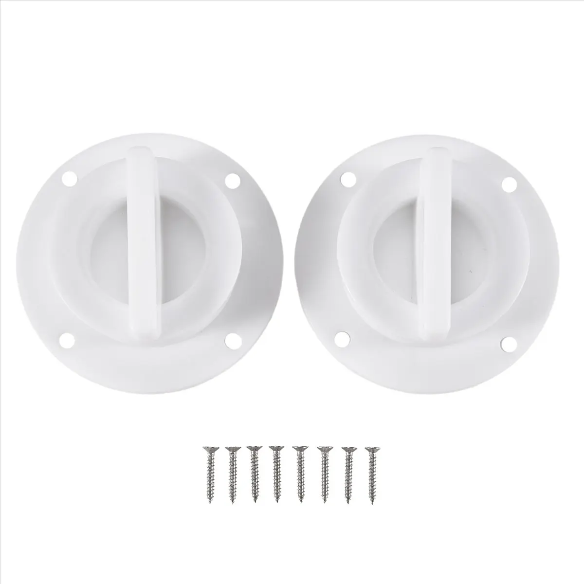 【CYBER MONDAY】Universal White Nylon Marine Boat Transom Deck Mount Drain Scupper Valve Screw Cap Bung Stopper Replacement Access