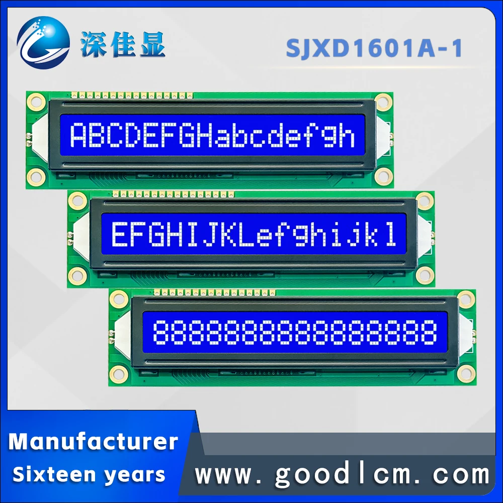 16X1 Lcd Display 16pin 20X4 Lcd Display 1602 Visions Lcd Display 1601 Met I2c Intreface Display lcd 16X2 128X64 Lcd Module Blauw
