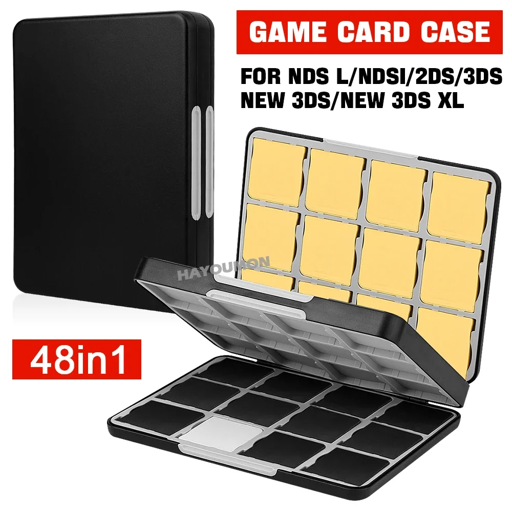 48 IN 1 Game Card Storage Case Large Capacity Game Cartridge Holder Box Protective Shell For NEW 3DS XL/NEW 3DS/3DS Gaming Acces