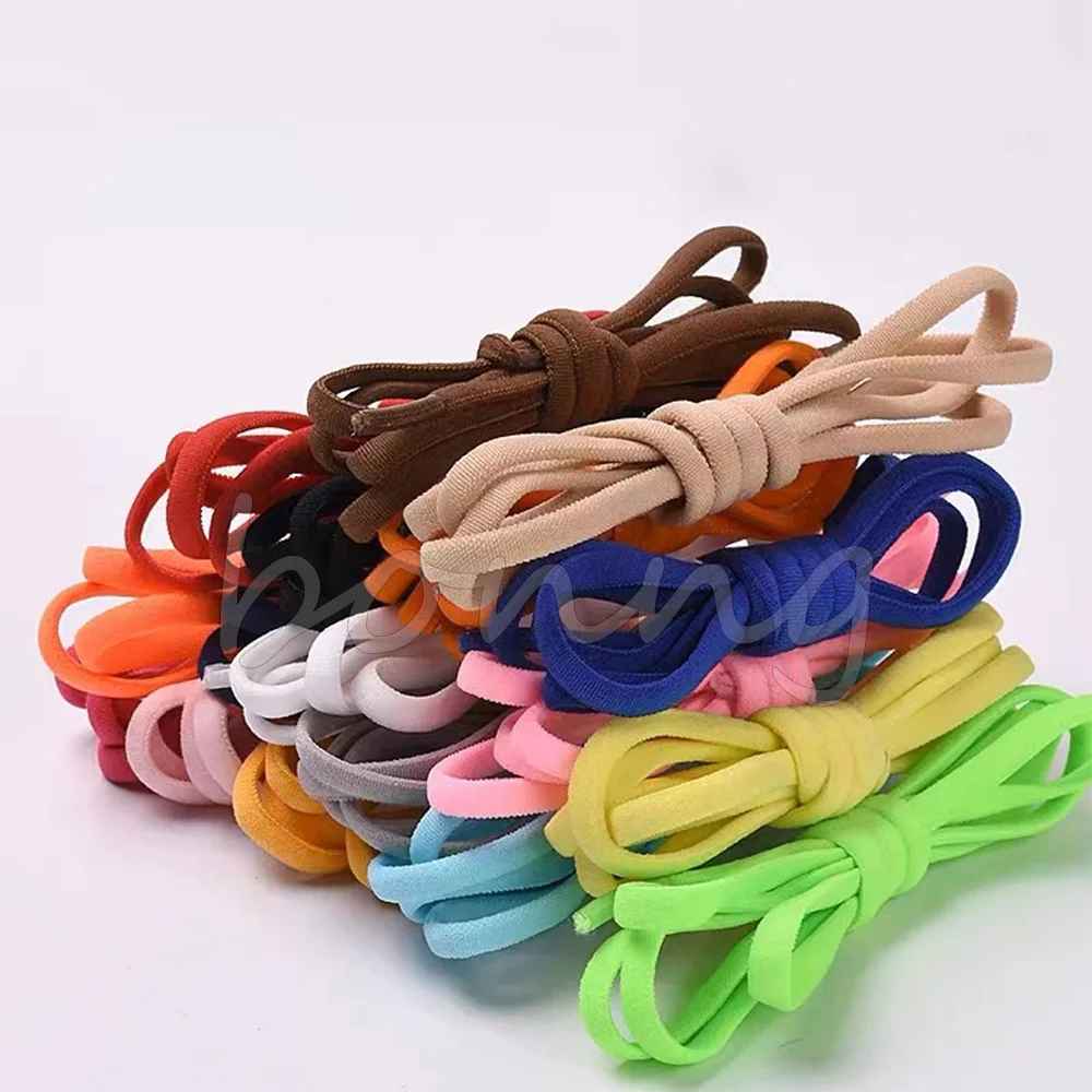 Elastic No Tie Shoelaces Semicircle Shoe Laces For Kids and Adult Sneakers Shoelace Quick Lazy Metal Lock Laces Shoes Strings image 2