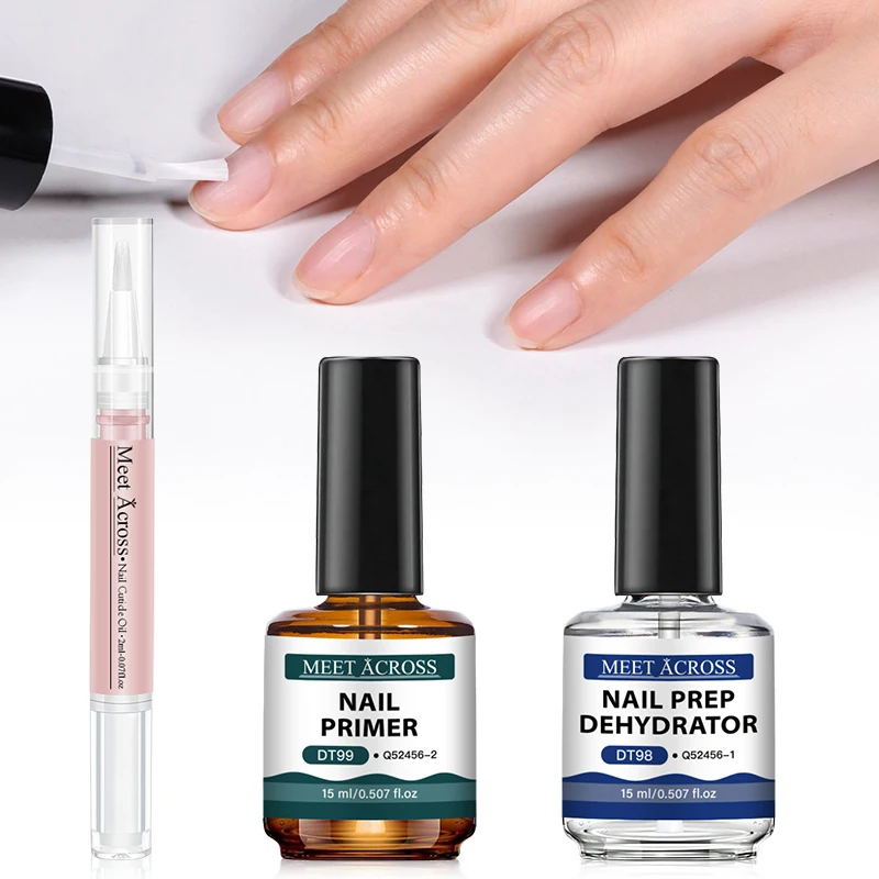 15ml Nail Primer Nail Prep Dehydrate Kit With 7ml Base Gel Top Coat Long Lasting Nail Art No Need Of UV LED Lamp Gel Polish Set