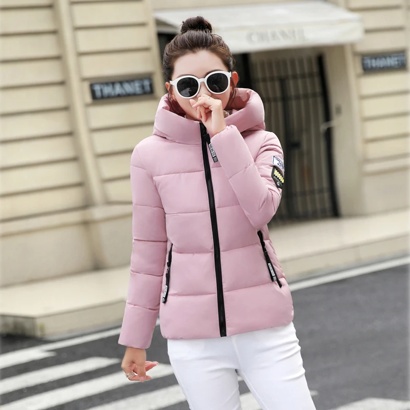 Para baixo casaco de algodão das mulheres curto 2024 jaqueta de inverno com capuz algodão-acolchoado casaco feminino puffer parkas neve wear outwear