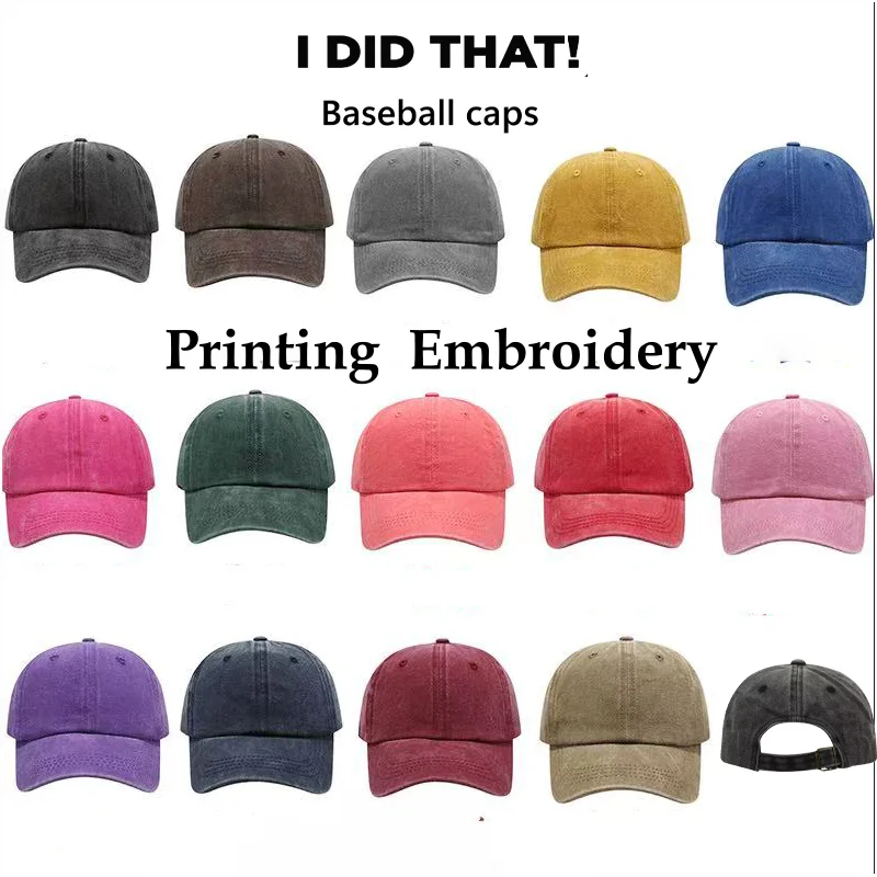 

Custom I DID THAT Printing Embroidery Baseball Cap for Women Men Sports Hat Outdoor Hip Hop Snapback Dad Hat Kid Cap Adjustable