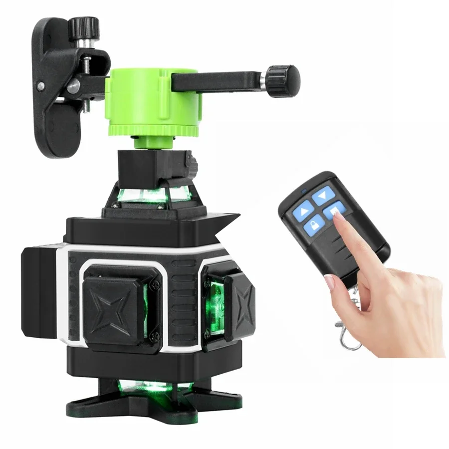 KaiTian Nivel Laser Level Tripod Self Leveling 360 Battery Tool Professional Green 4D Cross 16 Line Laser Level Outdoor Receiver