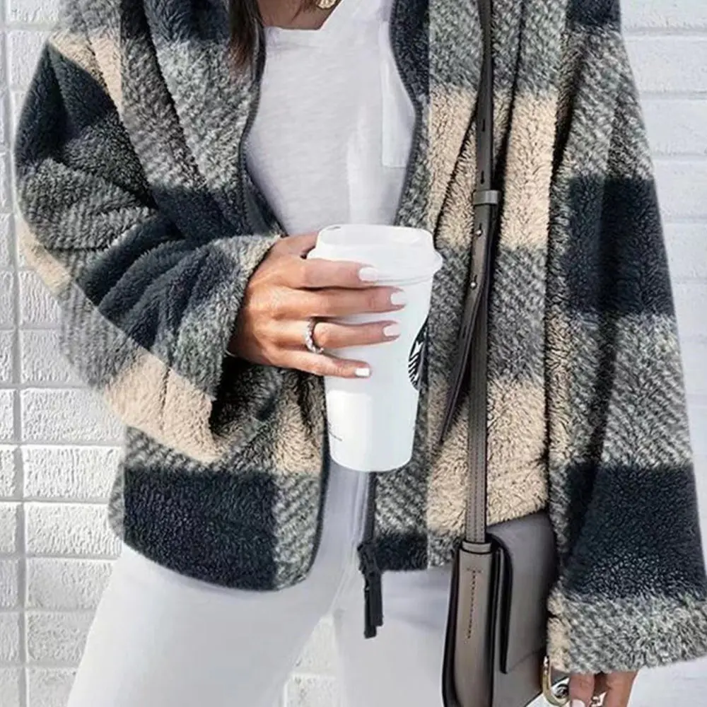 

Women's Double-Sided Plush Coat Large Size Autumn Winter New Independent Station Shrimp