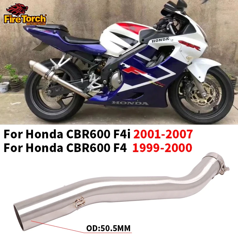 

Slip on For Honda CBR600 F4 CBR600 F4i 1999 - 2007 Motorcycle Exhaust Muffler 51mm Escape Moto Connection Link Pipe Middle Tube