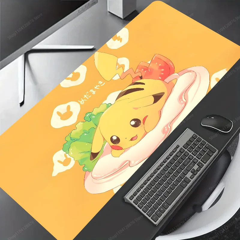 Anime P-Pikachu Character Mousepad Gaming Mouse pad Gamer Pc Accessories Deskmat Keyboard Mat Desk Protector Mause Pads