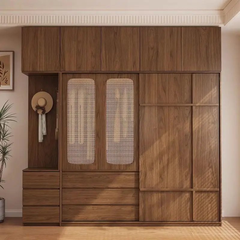 Japanes Vintage Wardrobe Closet Tall Divider Organizer Open Wardrobes Closet Display Wooden Armarios De Ropa Room Furnitures