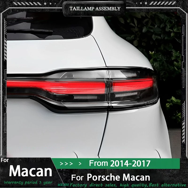 

For Porsche Macan 2014-2017 LED Through Taillights Assembly Mid Tail Rear Turn Brake DRL Light Car Accessory Modified Old to New