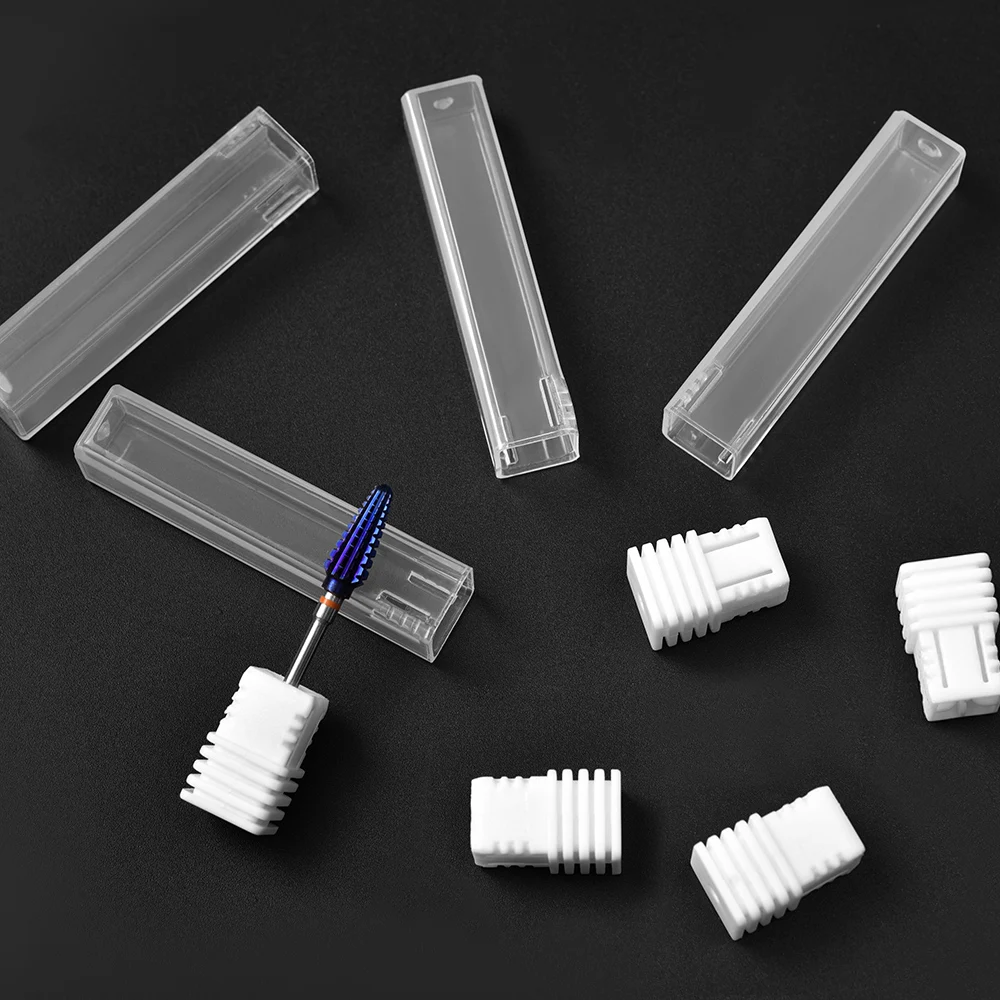 ネイルアートドリルディスプレイ,5色の収納ボックス,ネイルポリッシャー用アクセサリー,50個,100個