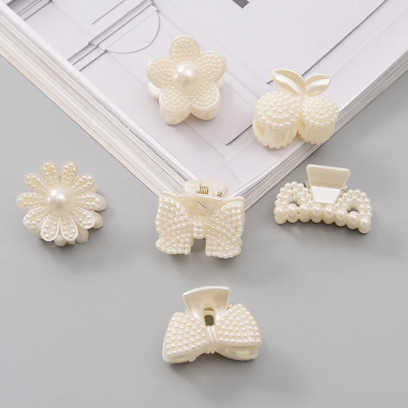 2022 New Fashion Pearl Mini Love Flower Butterfly Geometric Shape Hairpin Barrette for Women Girl Child Accessories Headwear