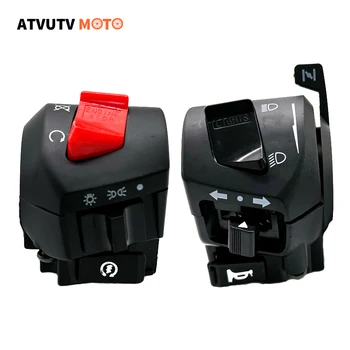 Interruptores universales para manillar de motocicleta, 22mm, con bocina de estrangulación, señal de giro, faro, arranque eléctrico, controlador de manillar