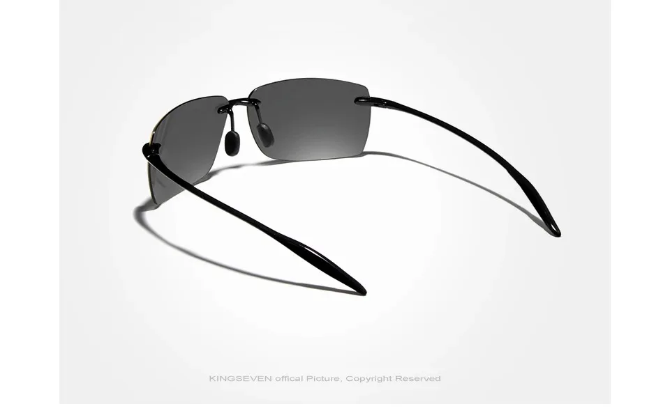 KINGSEVEN Randlose Sonnenbrille Polarisierte Rechteck Mode Beliebte UV400 Frauen Männer Kleine Quadratische Gläser Weiblich Männlich Sommer Brillen – Detail 4