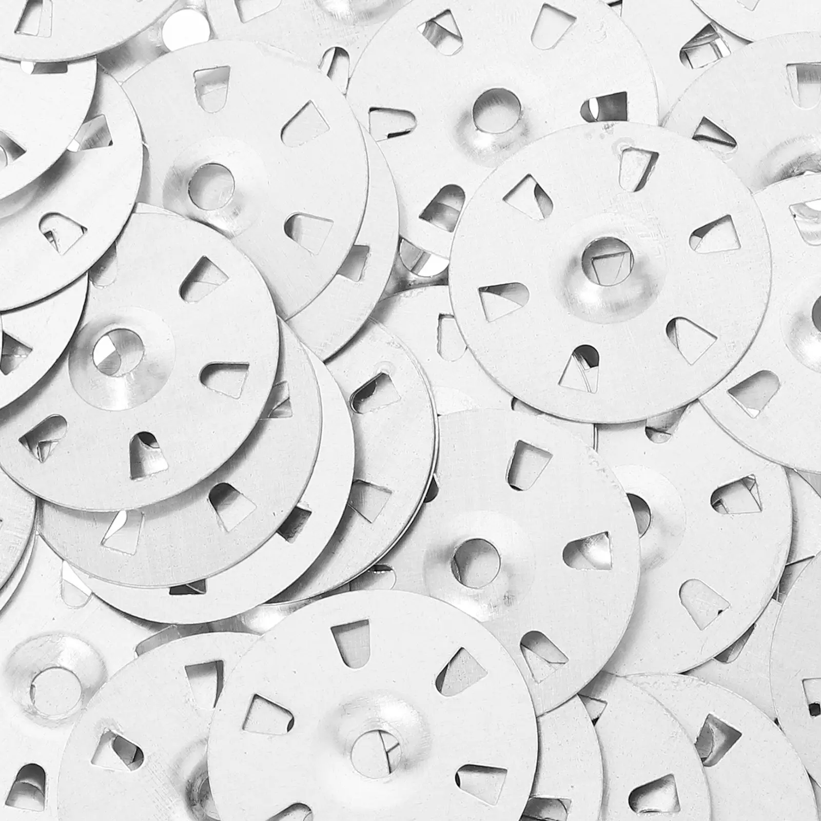 100Pcs Galvanized Iron Six-Hole Plaster Washers for Gypsum Insulated Board Wall Decoration Secure Fit DIY Easy Install Flat