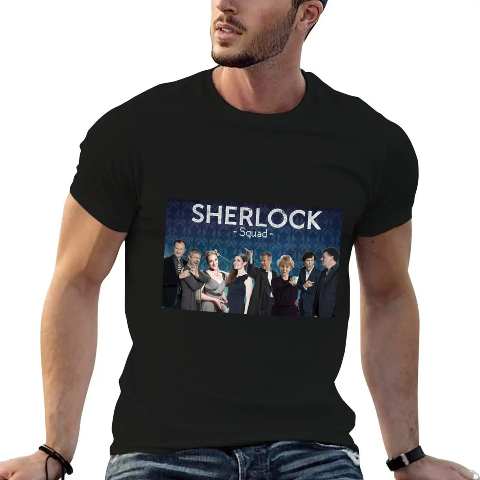 

men fit t Squad slim for for casual Sherlock - shirts T-Shirt shirts man Sherlock t BBC man