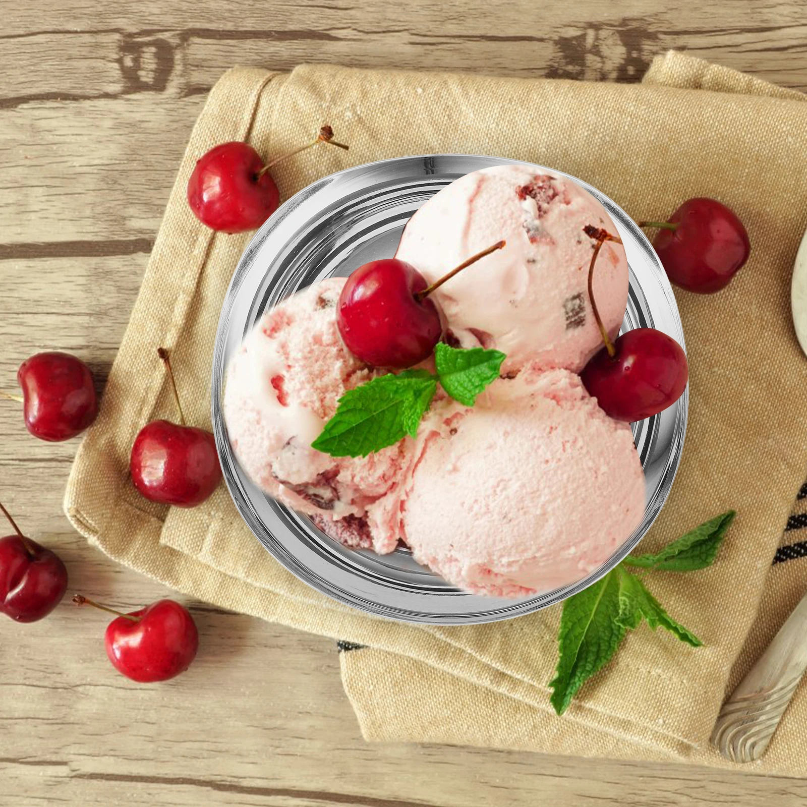 

Stainless Steel Footed Dessert Cup Ideal for Ice Cream Pudding Fruit Salads Elegant Appetizer Afternoon Tea