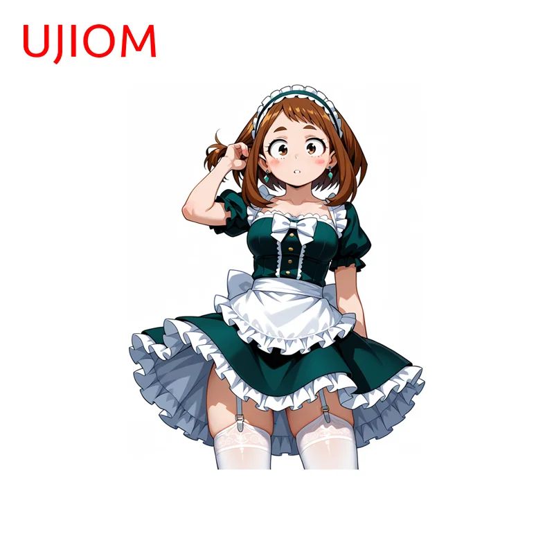 UJIOM Uraraka Ochako Anime Maid Uniform Wall Sticker Free Item Scratch Proof PVC Picture Decal Papel Tapiz Pared Adhesivo