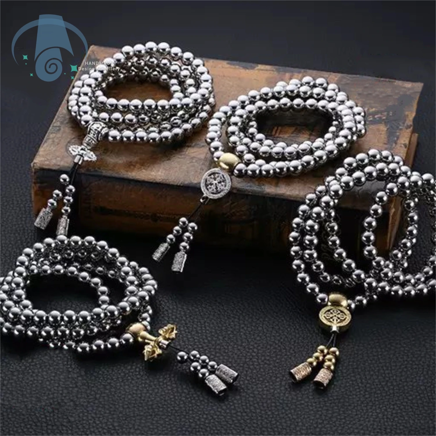 108 Destiny Nepal Prayer Full Metal Buddism Bead Mala Necklace (full brass)