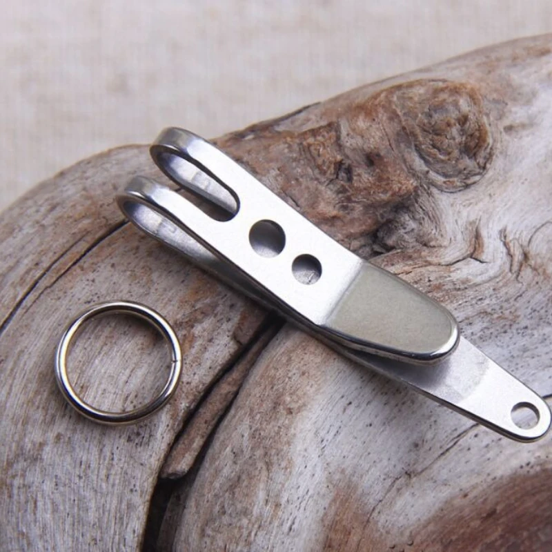 1PC stainless steel Clasp steel Alloy Key Ring Outdoor EDC Tool stainless steel Buckle Hook Outdoor Camping Hover Clip Camping T