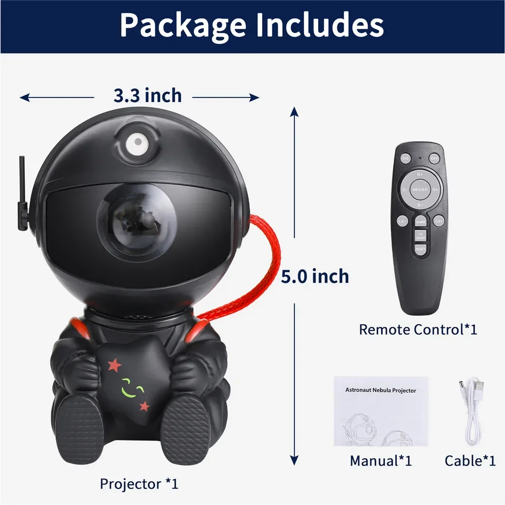 جهاز عرض Galaxy Led Night Light Star Projector جهاز عرض رائد الفضاء Galaxy Light لغرفة النوم المزخرفة للأطفال هدية للأطفال #6