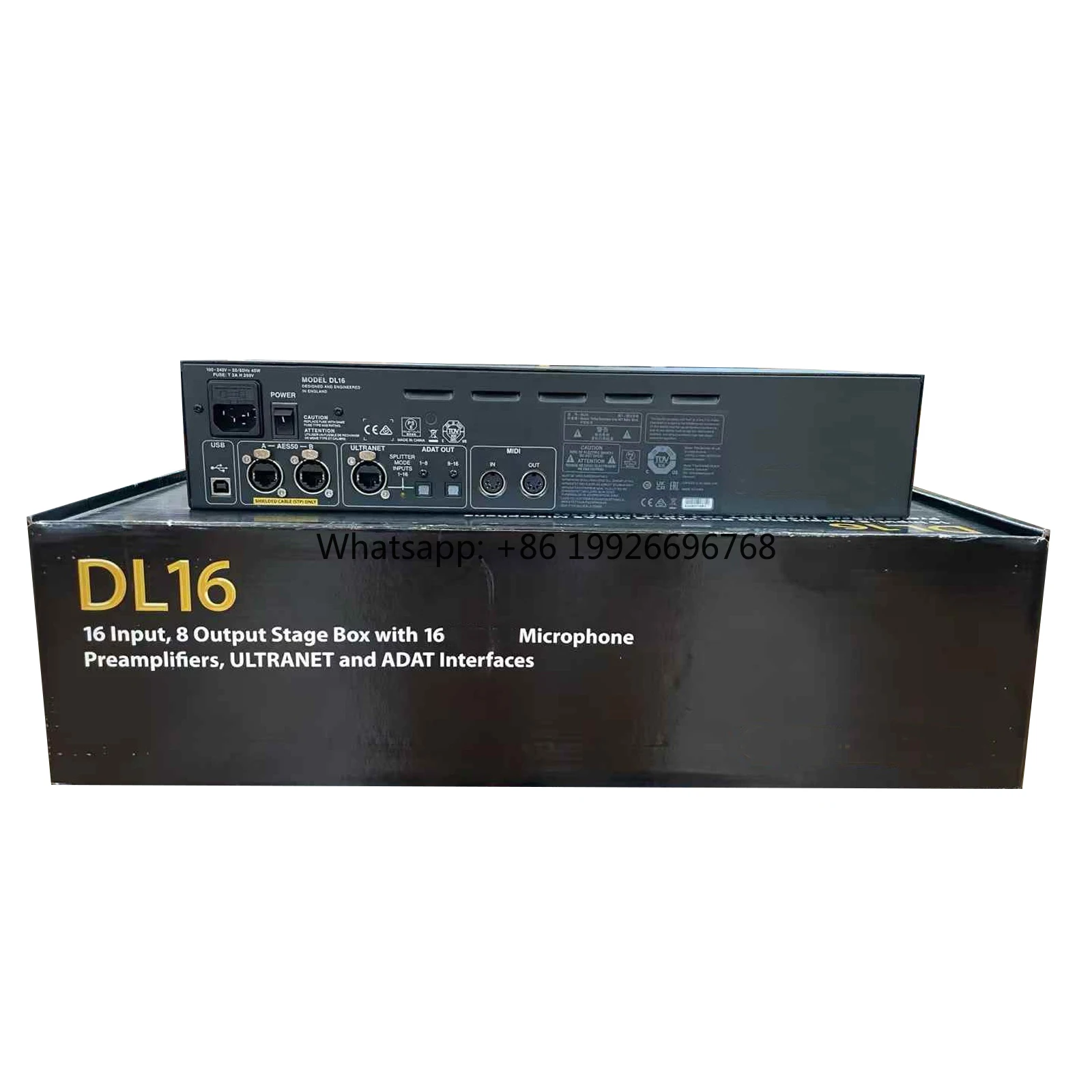 

DL16 Digital Mixer Stage Box 16 Input, 8 Output with 16 Microphone Preamplifiers, ULTRANET and ADAT Interfaces