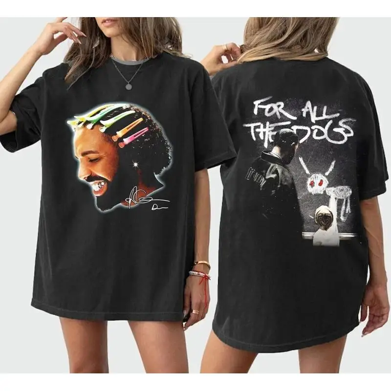 

Винтажная футболка Drake Hair Signature For All The Dogs Music Tour, подарок для фанатов