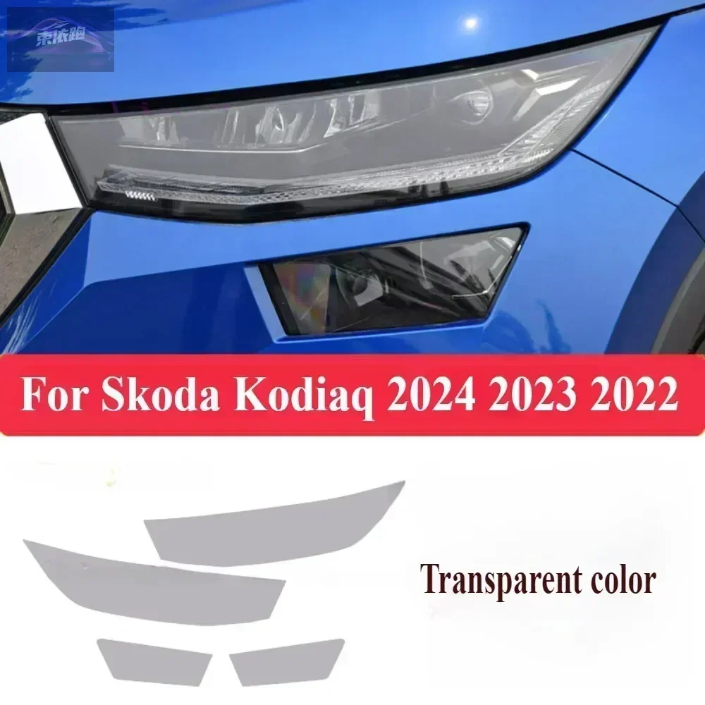 

For Skoda Kodiaq 2024 2023 2022 Car Accessories Exterior Headlight Anti-scratch TPU PPF Protective Film Anti-scratch Repair Film