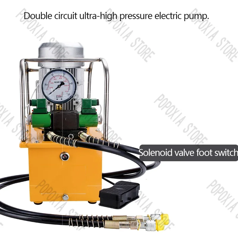 750W/1500W Dual-Circuit Ultra-High Pressure Electric Hydraulic Pump Solenoid Valve Foot Switch  Press