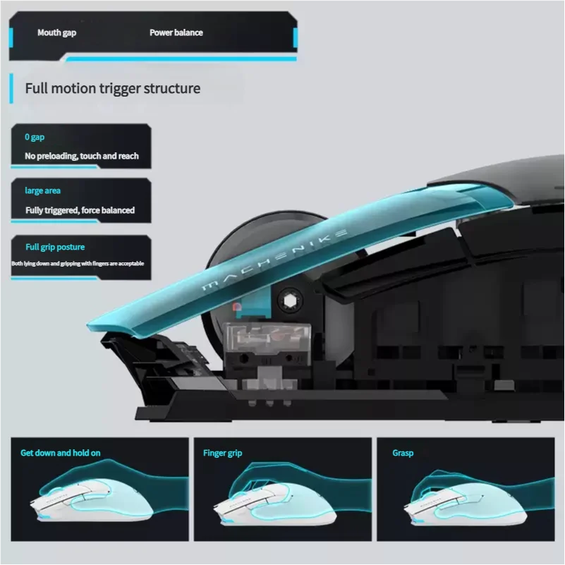 MACHENIKE M7Pro Wireless Gaming Mouse,26,000 Dots Per Inch,PAW3395 Sensor,RGB Backlit,Ergonomic Design,6 Programmable Buttons