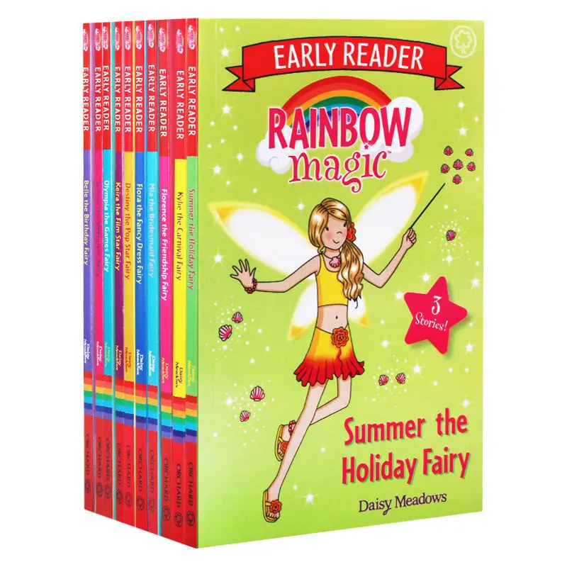 

10 Books/Set Early Reader Rainbow Magic English Graded Readings Level 2 Children Interesting Storybook Girls Kids Age 5+