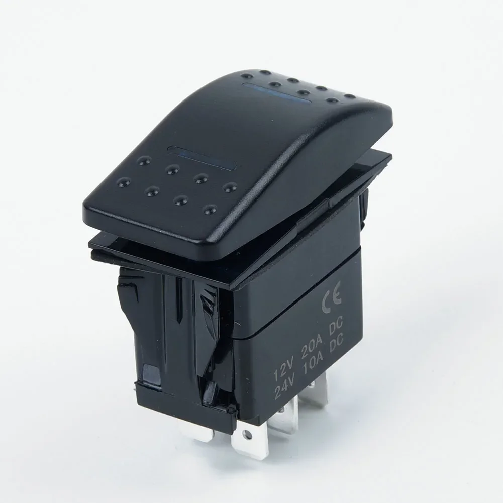7Pin DPDT ON-OFF-ON 2 LED Rocker Switch Car Truck Marine Universal DC 12V 20A / 24V 10A  Rocker Switch For Boats Off-road Car