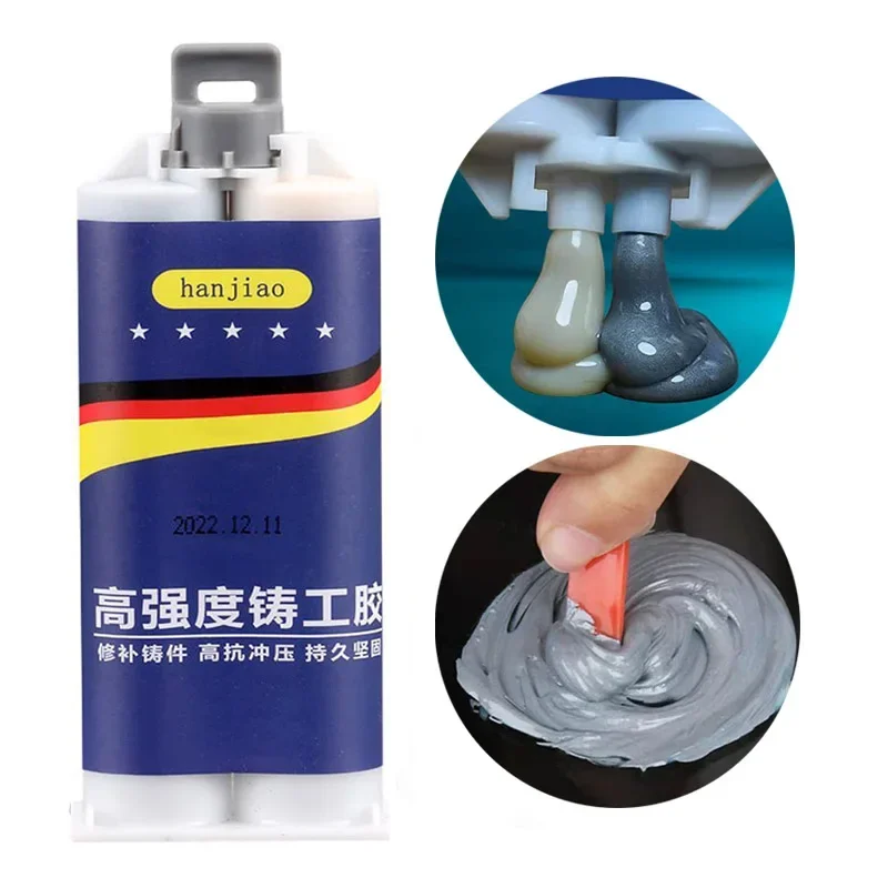 50/100g Metal Repair Paste 2 In 1 AB Industrial Casting Glue Heat Resistant Sealant Cold Welding Glue Strong Defect Repair Agent