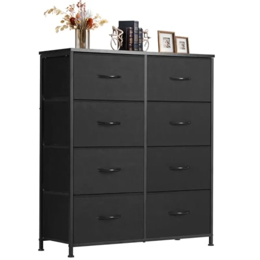 

Dresser, Dresser for Bedroom Drawer Organizer Storage Drawers, Fabric Storage Tower with 8 Drawers, Chest of Drawers with Steel