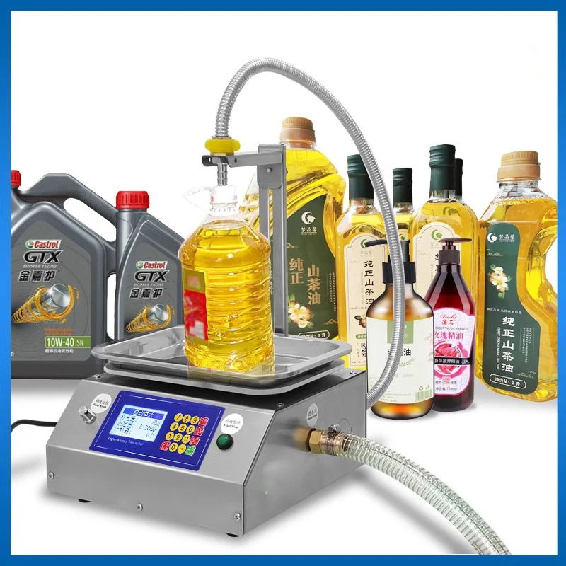 

220/110V Flow Weighing Type Fully Automatic Dispensing Filling Machine Essential Oil Sesame Sauce Edible Oil Quantitative Fillin