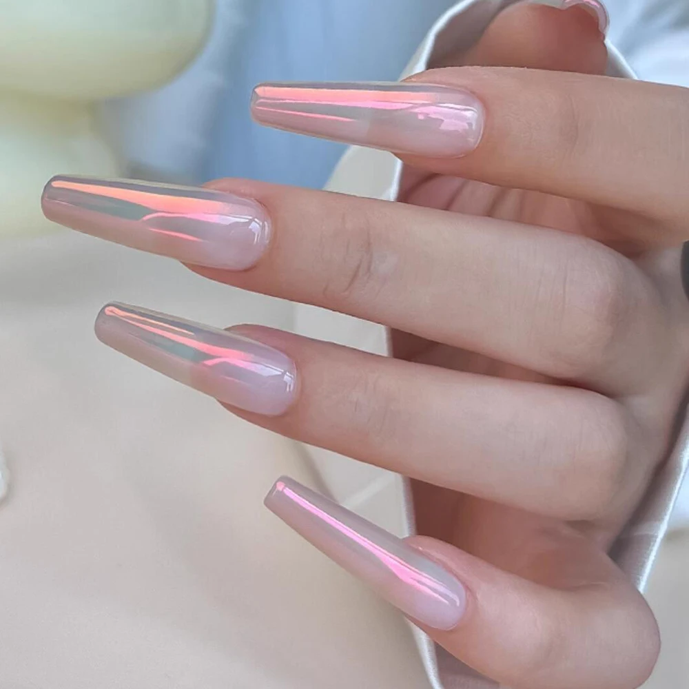 1jar espelho mágico holográfico laser prego em pó auroras espelho iridescente cromo prego em pó luar prego glitter esfregando poeira