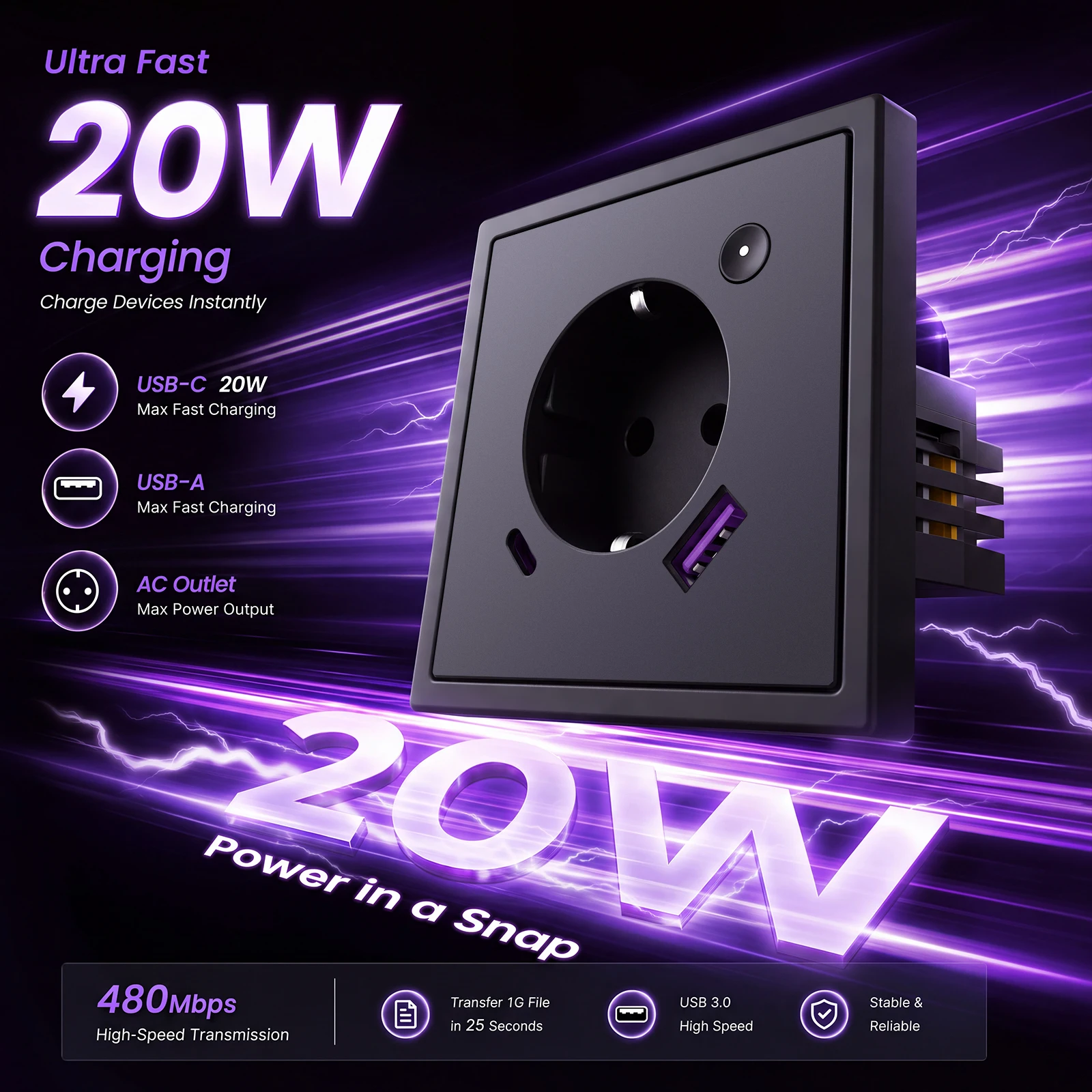 Soket Zigbee Tunggal BSEED, So - Smart Socket 16A Tuya App ulasan dan harga