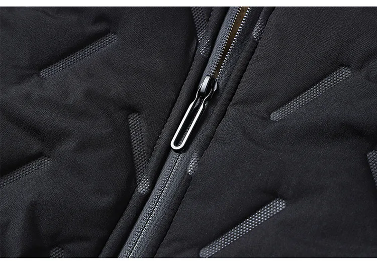 Herrenweste, warme ärmellose Jacke, wasserdichte Winterjacke mit Reißverschluss, winddichte Weste, warme dicke Weste, Freizeitjacke. – Detail 6
