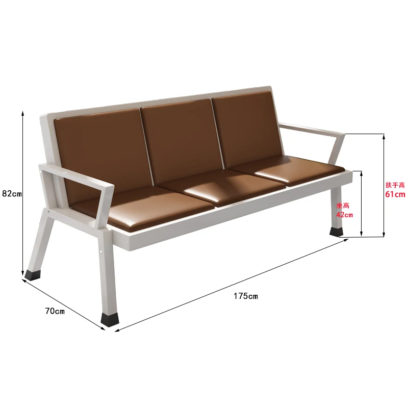 Office Sofa, Three Person Row Chair, Airport Bench, Hospital Waiting Chair, Public Row Rest Chair