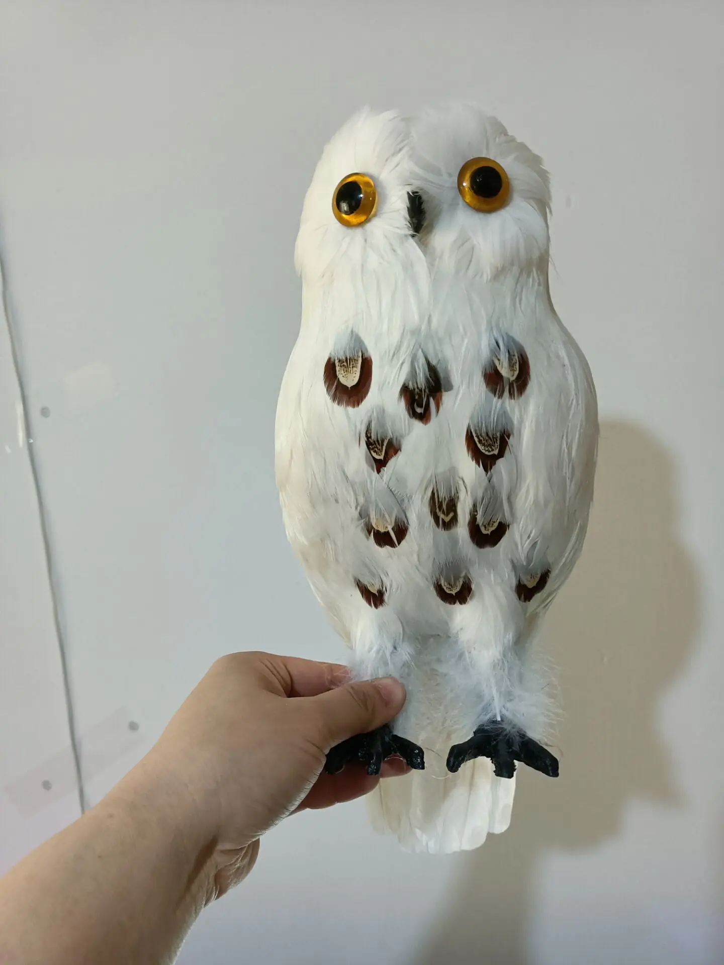 

new simulation owl model foam&feathers white&brown owl garden home decoration gift about 32cm xf2959