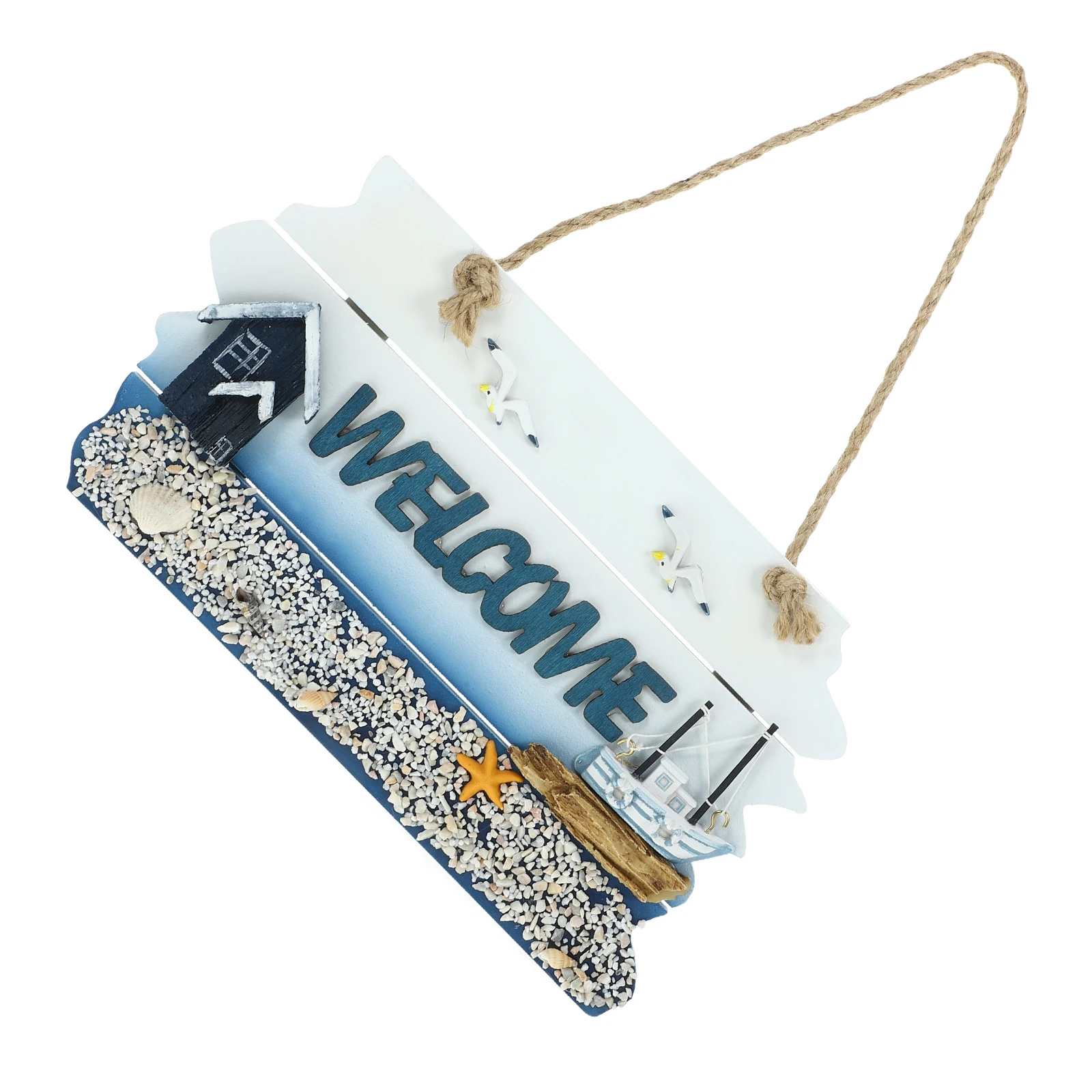 

1pc Mediterranean Style Door Sign Home Decor Front Door Hanging Outdoor Welcome Wall Decoration Pine Party Housewarming