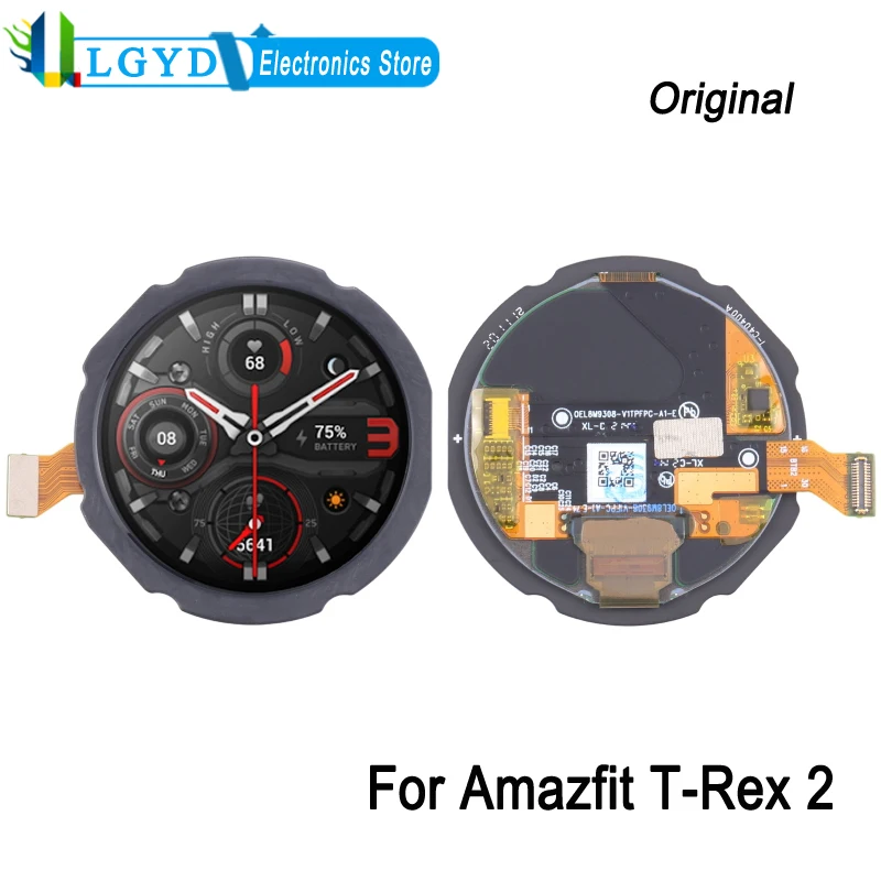 1.39-inch AMOLED LCD Screen For Huami Amazfit T-Rex 2 Smartwatch Display with Digitizer Full Assembly Replacement Part