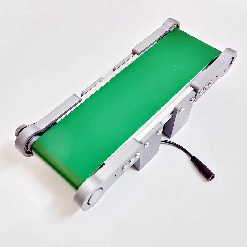 Adjustable speed desktop conveyor belt conveyor assembly line model popular science friction experiment DIY production 30/50cm