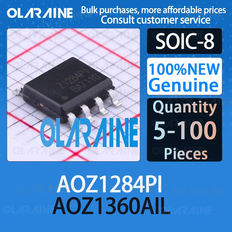 

5/10/100Pcs 100%New Original AOZ1284PI AOZ1360AIL SOIC-8 Voltage Regulators - DC-DC switching regulators voltage 36V