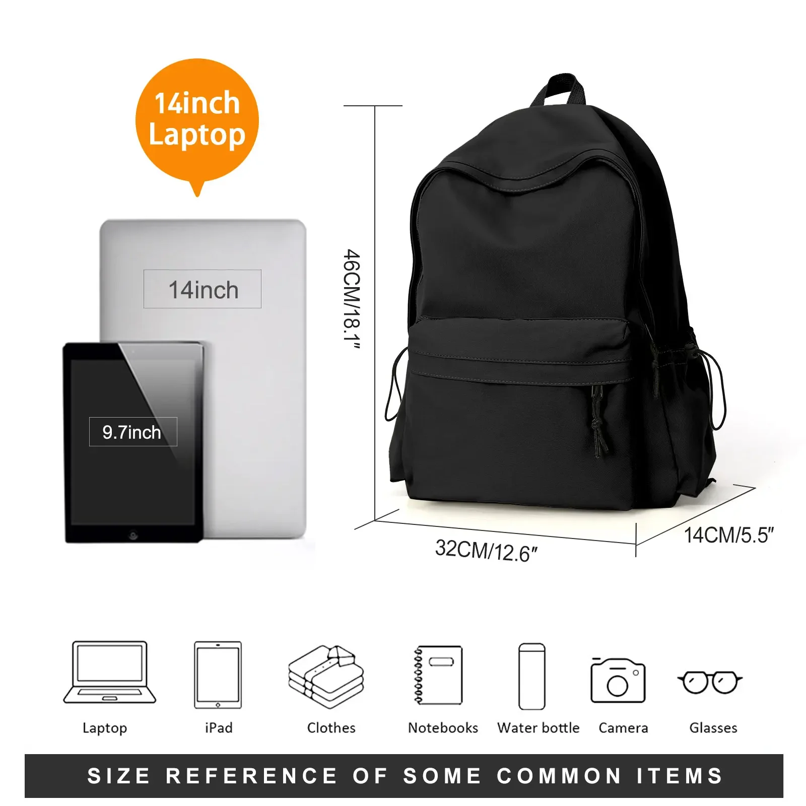 College Backpack for Women Men Schoolbag Anti Theft Student Backpack for Girls Boys, Travel Water Resistant 14 Inch Computer Bag