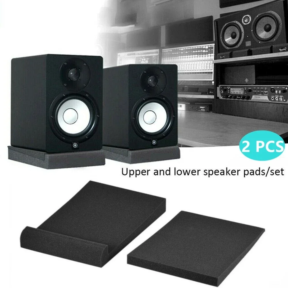 1 Set Soundproof Studio Monitor Isolation Pads Desktop Speaker Acoustic Foam Anti-shock Sponge Angled Speaker Foam Stand