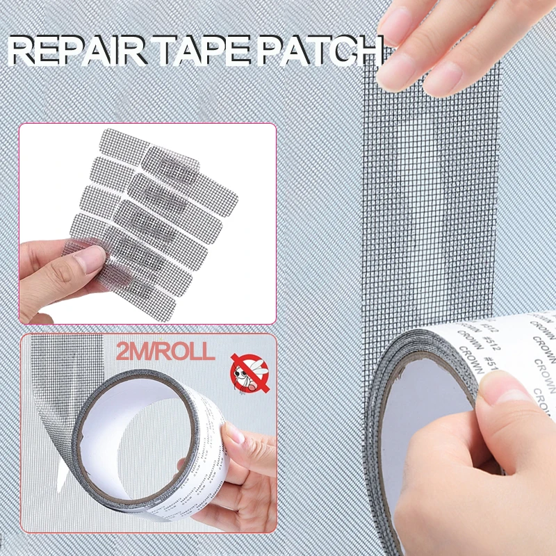 Window Mosquito Net Repair Tape Avoid Insect Fly Screen Repair Patch Strong Adhesive Anti-Insect Fly Mesh Broken Holes Repair