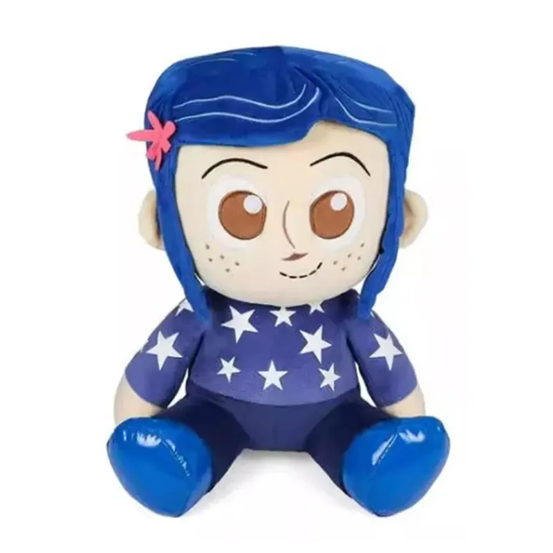 New Anime Coraline Star Sweater Halloween Plush 18CM Girls Kids Stuffed Toys For Children